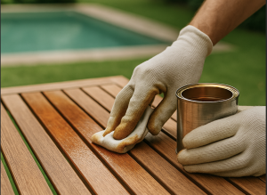 Aplicando barniz a madera